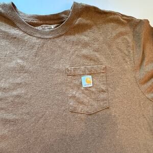Carhartt Brown Pocket T-Shirt Men’s 3XT Workwear Heavyweight Cotton Tee